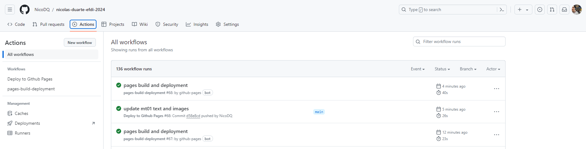 Imagen de GitHub Actions