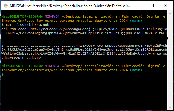 Imagen de ssh key de git