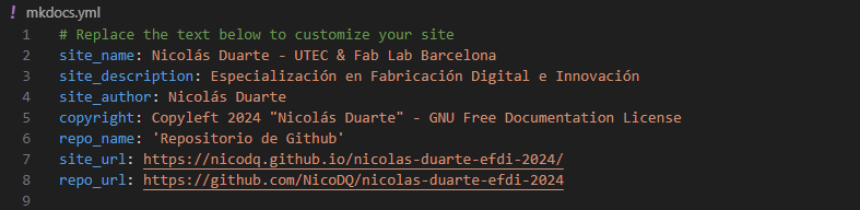 Imagen de primer modificación del código