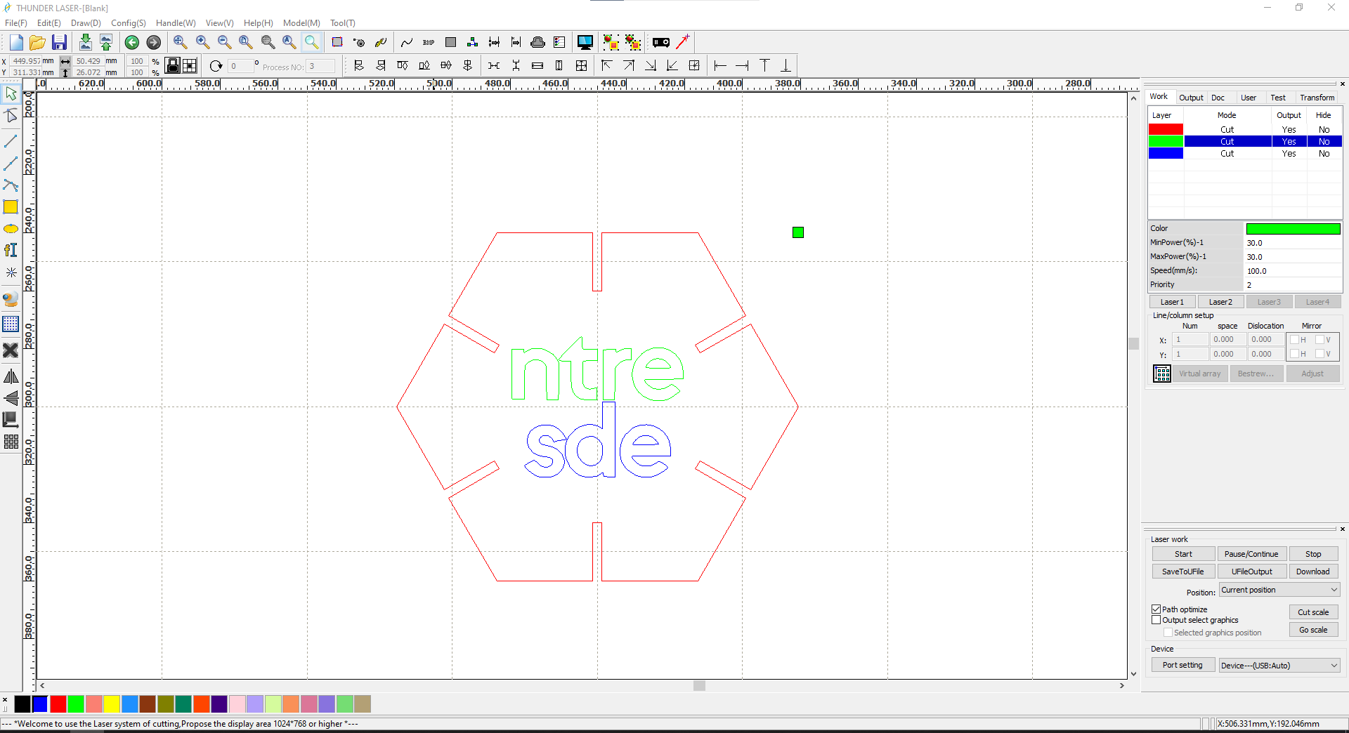 Imagen de Importación de Logo y DXF en RDWorks