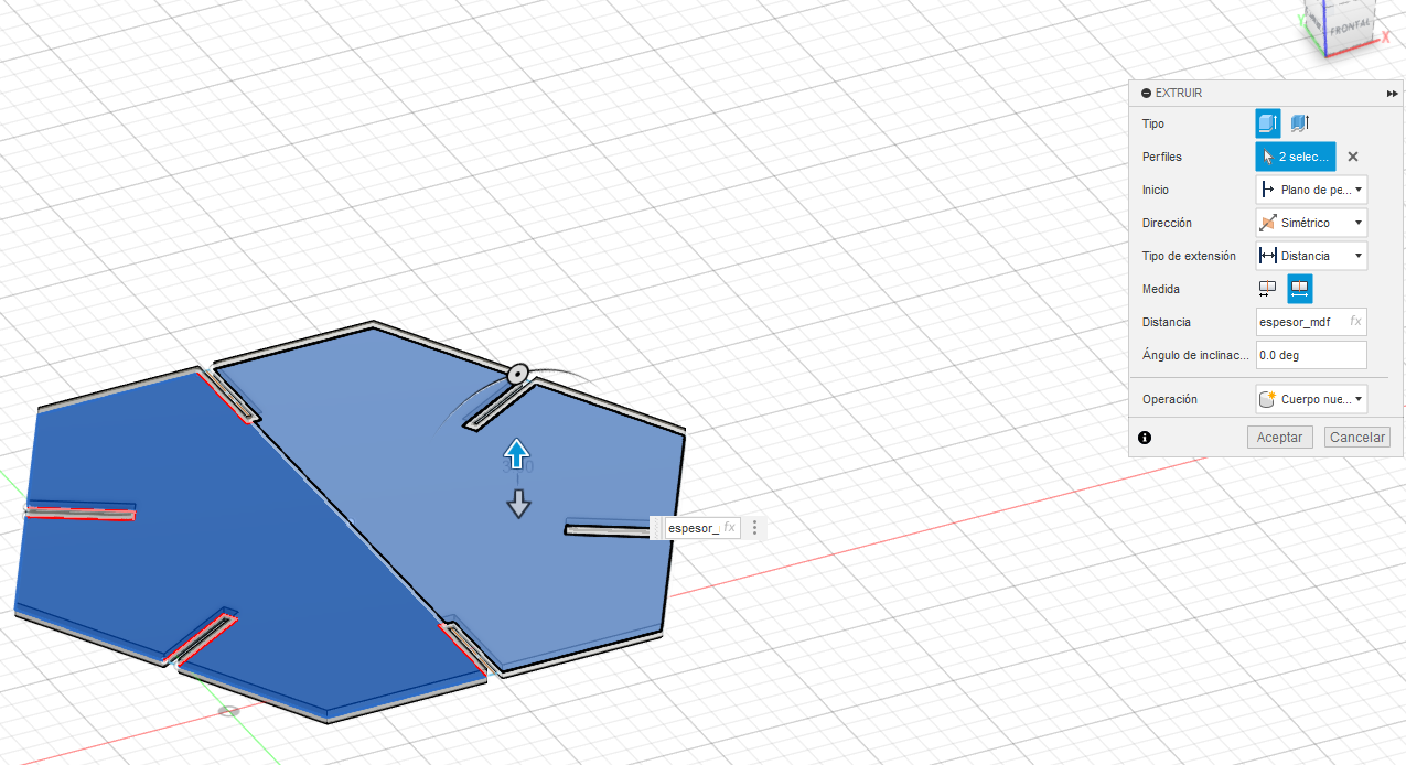 Imagen de Extrusión en F360